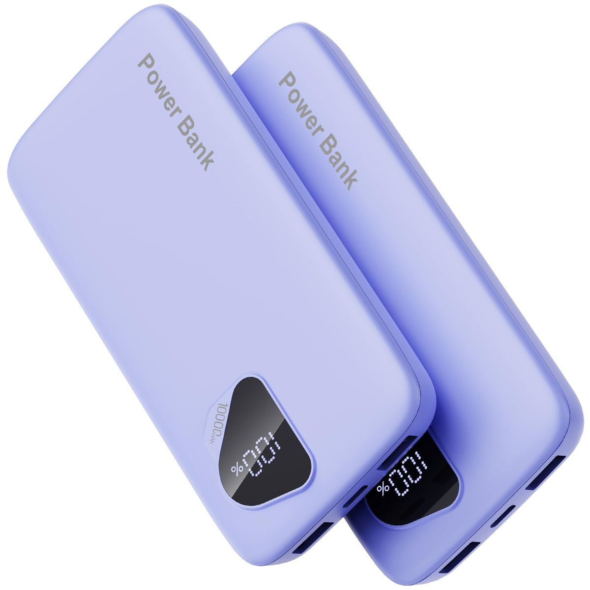 2026 2-Pack 10000mAh Portable Charger Battery Pack with Built in Cables