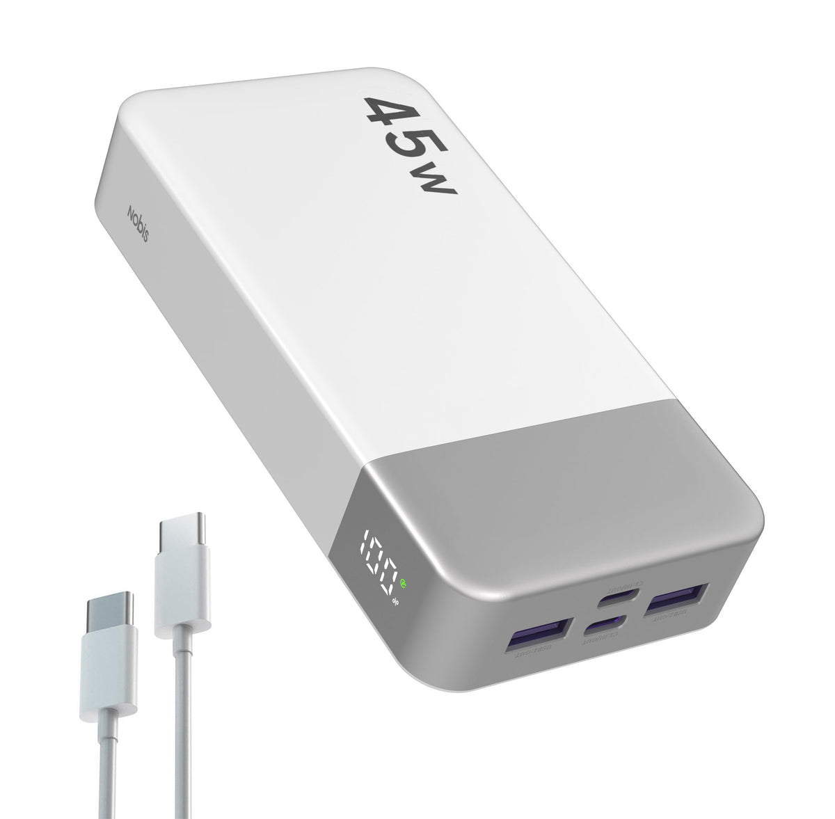 NOBIS Portable Charger 45W 20000mAh Power Bank Fast Charging