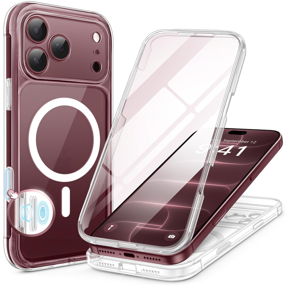 BERFY for iPhone 18 Pro Max Case/iPhone 17 Pro Max Case, Fit for Magsafe