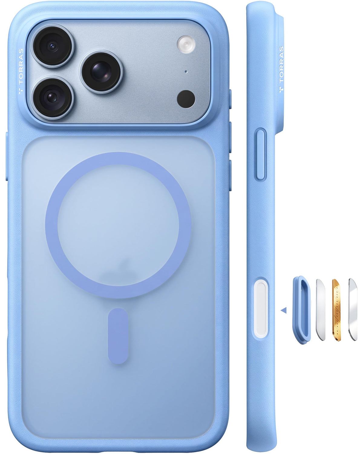 TORRAS Magnetic Shockproof for iPhone 17 Pro Case, Camera Control Silver