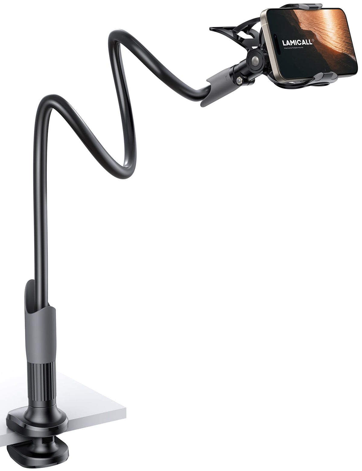 Lamicall Gooseneck Bed Phone Holder 33.4" Full Adjustable Flexible Arm