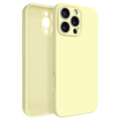 Newseego for iPhone 17 Pro Max Case with Camera Control Button, Solid Color Liquid Silicone Case for Women Girls Men Anti-Scratch Lining Shockproof Drop Protective Cover for iPhone 17 Pro Max-Yellow