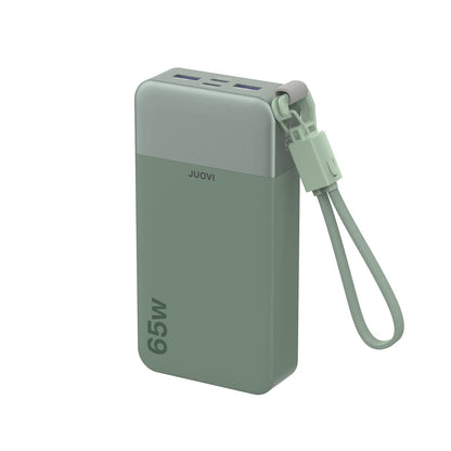 JUOVI Power Bank 65W 20000mAh Laptop Portable Charger with Detachable Cable