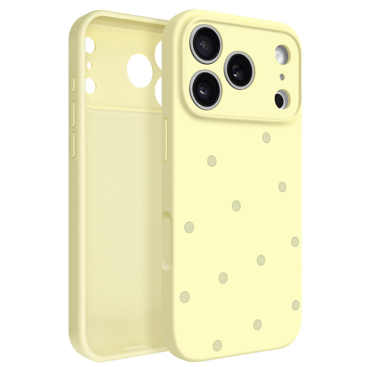 Newseego for iPhone 17 Pro Max Case with Camera Control Button, Solid Color Liquid Silicone Case for Women Girls Men Anti-Scratch Lining Shockproof Drop Protective Cover for iPhone 17 Pro Max-Yellow