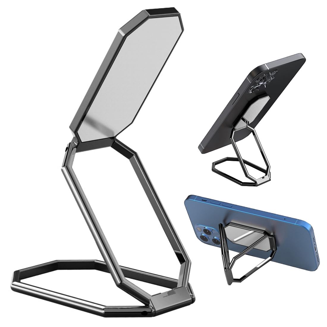 Foldable Phone Ring Holder, 360° Rotating Metal Grip Kickstand