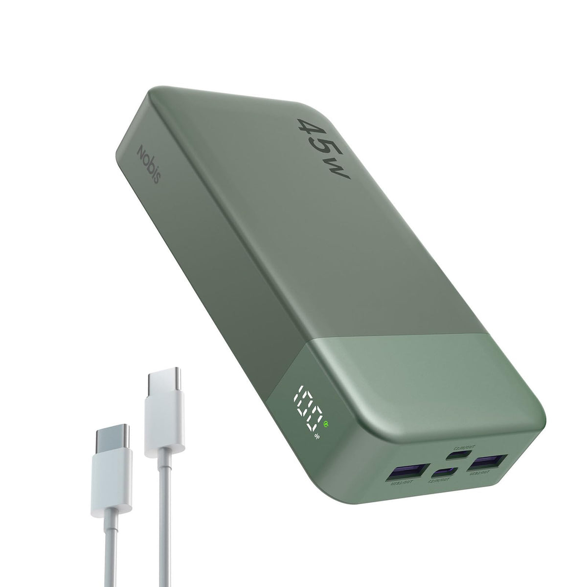 NOBIS Portable Charger 45W 20000mAh Power Bank Fast Charging