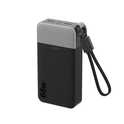 JUOVI Power Bank 65W 20000mAh Laptop Portable Charger with Detachable Cable