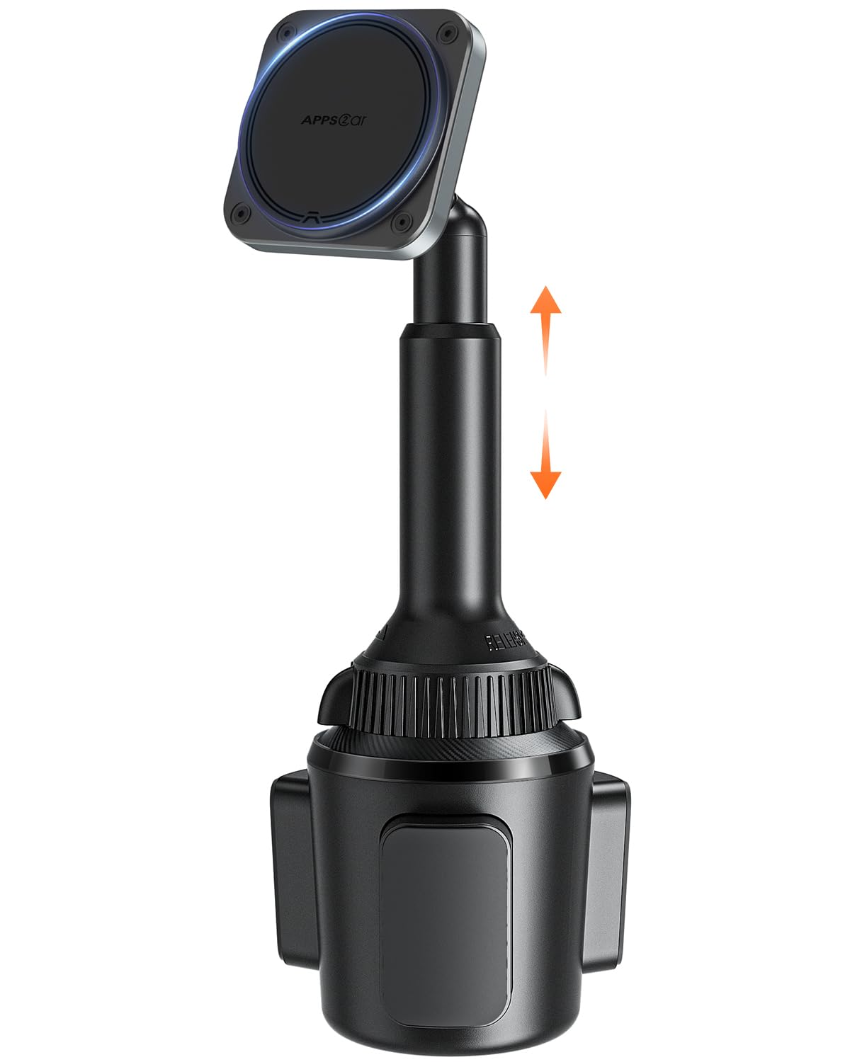 APPS2Car Universal Car Cup Phone Holder | Quick Extension Long Arm | 360° Swivel | Adjustable for iPhone, Samsung, Google, and All Smartphones | Stable & No Shake Design