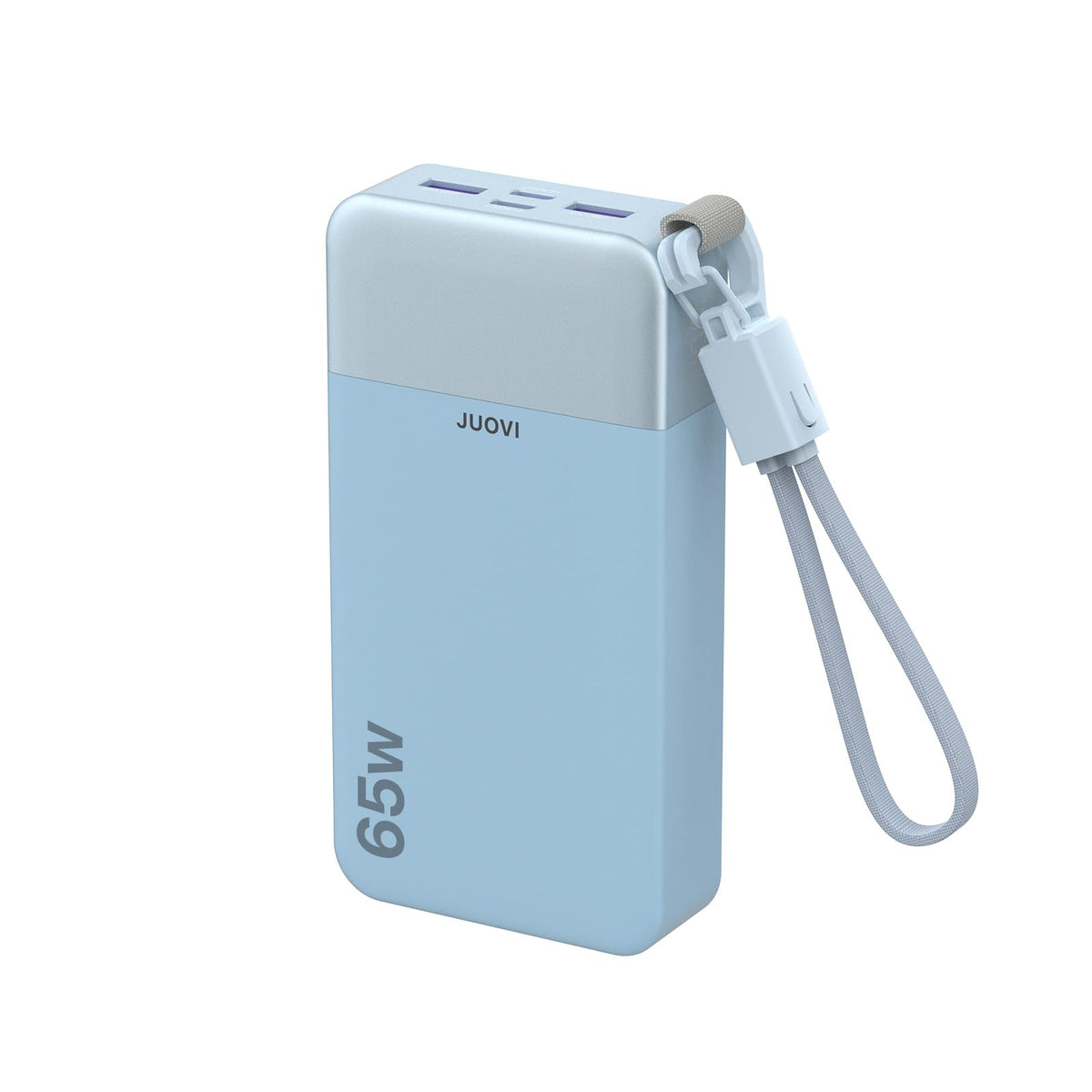 JUOVI Power Bank 65W 20000mAh Laptop Portable Charger with Detachable Cable