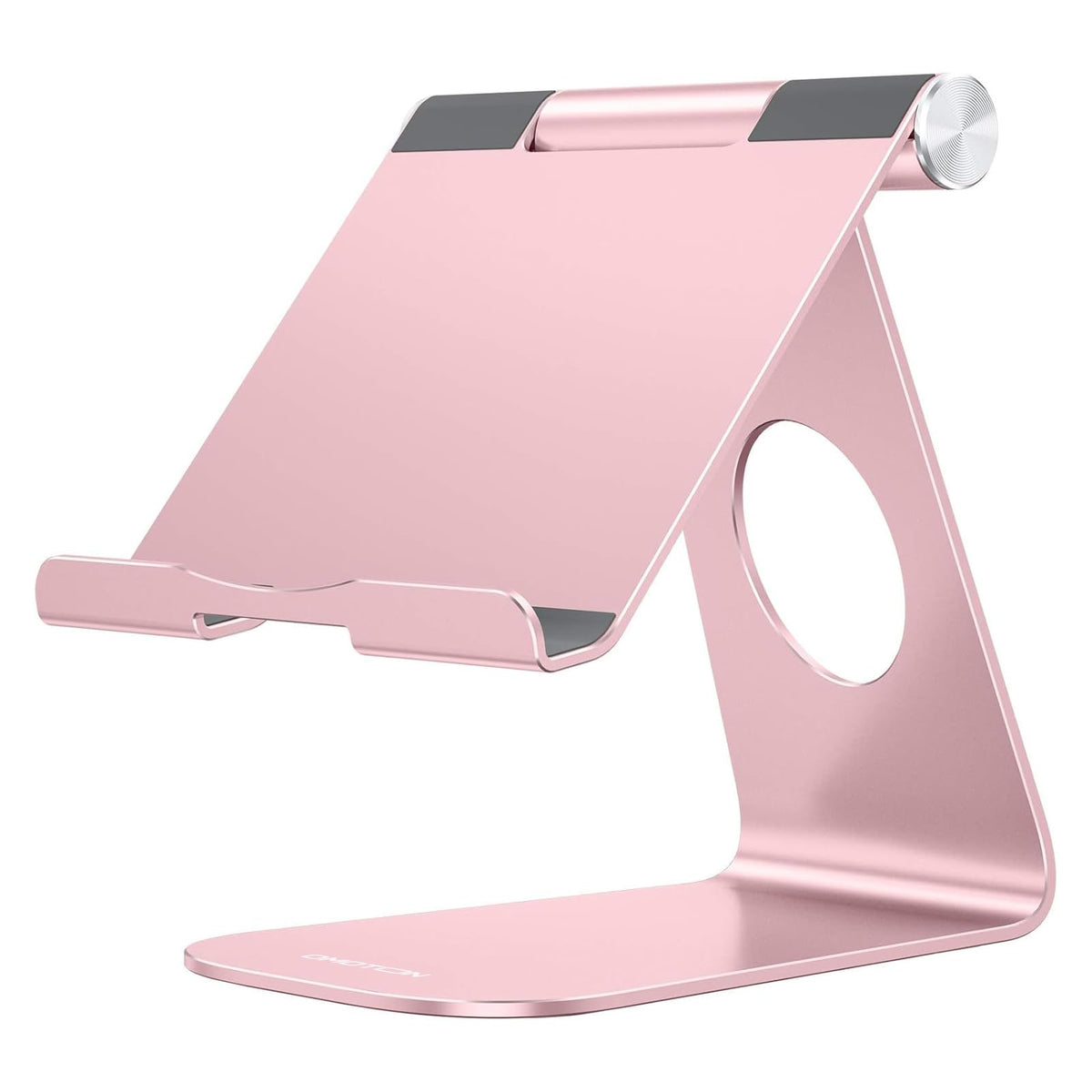 OMOTON T1 Adjustable Tablet Stand for Desk, Aluminum Holder for iPad Silver