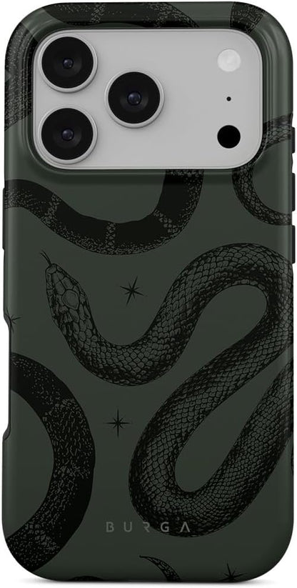 BURGA Unisex Phone Case for iPhone 17 Pro – Dual-Layer Hybrid Design with Shock-Absorbing Silicone & Durable Exterior, Scratch-Resistant Finish and Raised Bezel Edge for Screen Protection & Daily Use
