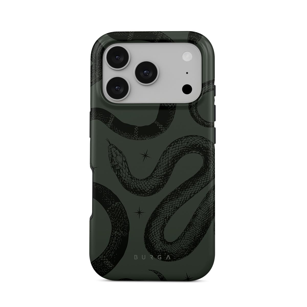 BURGA Unisex Phone Case for iPhone 17 Pro – Dual-Layer Hybrid Design with Shock-Absorbing Silicone & Durable Exterior, Scratch-Resistant Finish and Raised Bezel Edge for Screen Protection & Daily Use