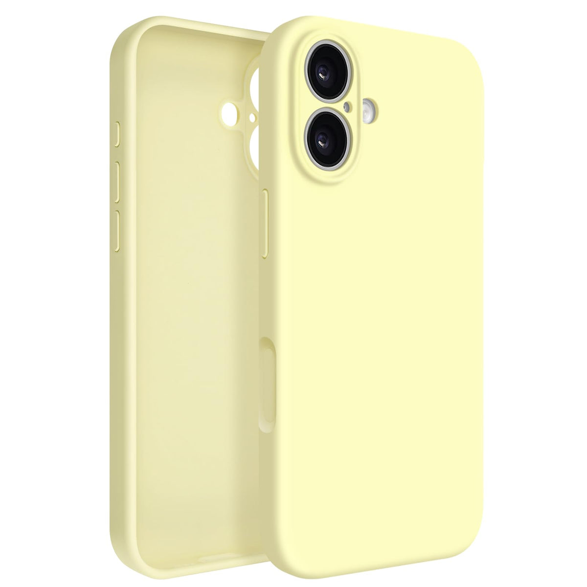 Newseego for iPhone 17 Pro Max Case with Camera Control Button, Solid Color Liquid Silicone Case for Women Girls Men Anti-Scratch Lining Shockproof Drop Protective Cover for iPhone 17 Pro Max-Yellow