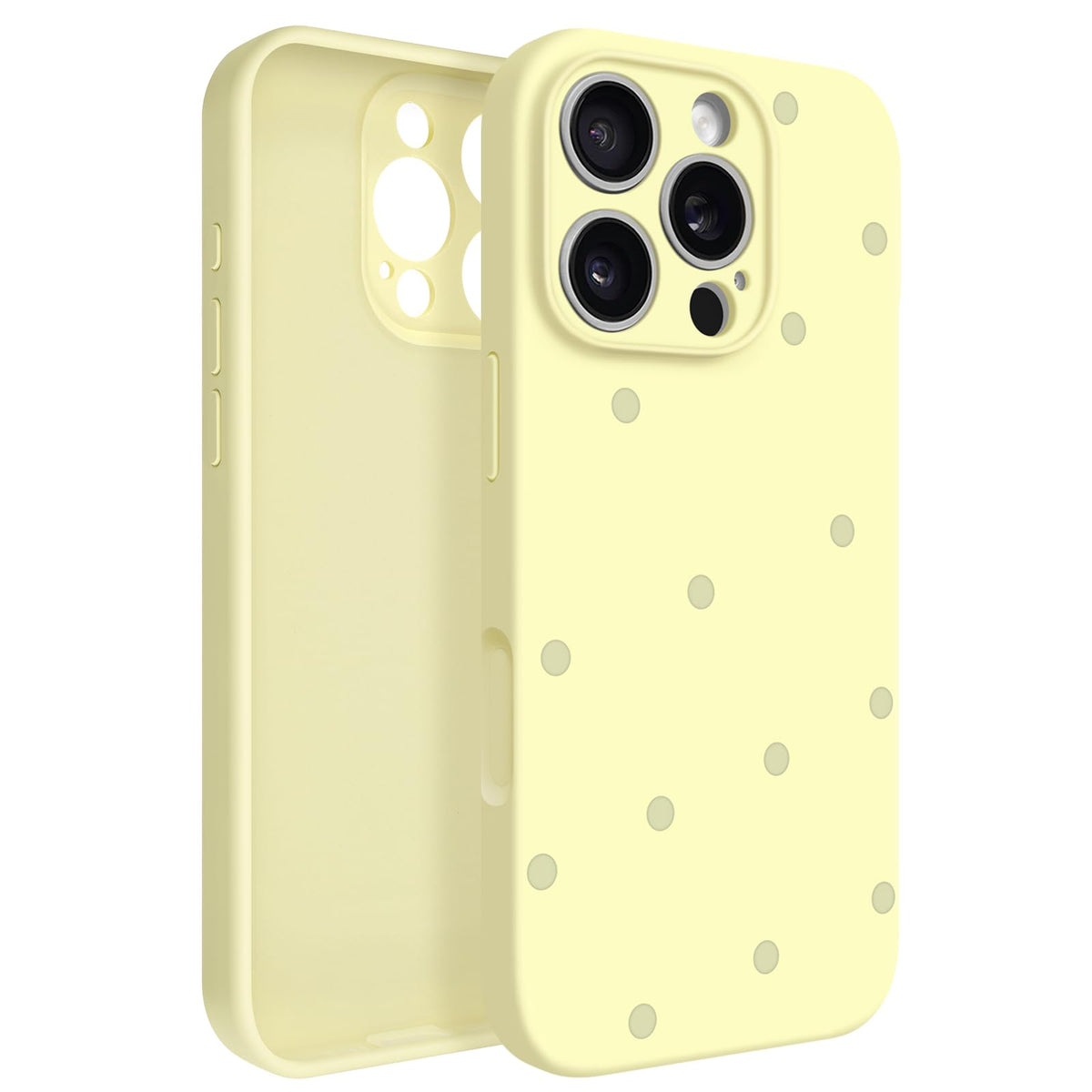 Newseego for iPhone 17 Pro Max Case with Camera Control Button, Solid Color Liquid Silicone Case for Women Girls Men Anti-Scratch Lining Shockproof Drop Protective Cover for iPhone 17 Pro Max-Yellow