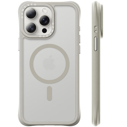ORNARTO Magnetic for iPhone 15 Pro Max Case, Translucent Matte, Chalk Pink