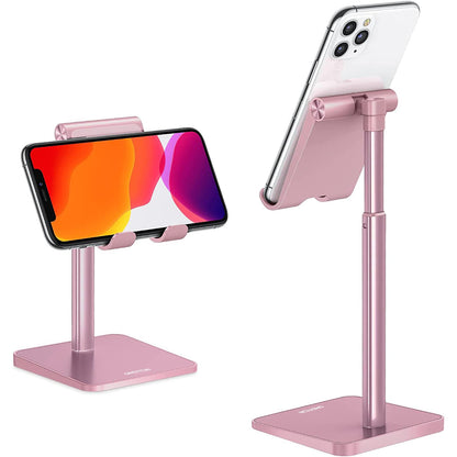 OMOTON CA02 Cell Phone Stand with Charging Hole for Desk Lightweight Silver