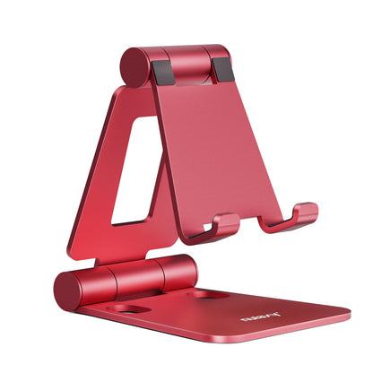 Nulaxy Full Aluminum Dual Folding Cell Phone Stand for Desk, Blue
