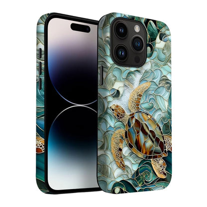 for iPhone 17 Pro Max/iPhone 18 Pro Max Case | Beige Navy Blue Stars | Slim Drop Protection Design