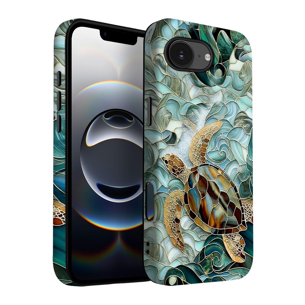 for iPhone 17 Pro Max/iPhone 18 Pro Max Case | Beige Navy Blue Stars | Slim Drop Protection Design