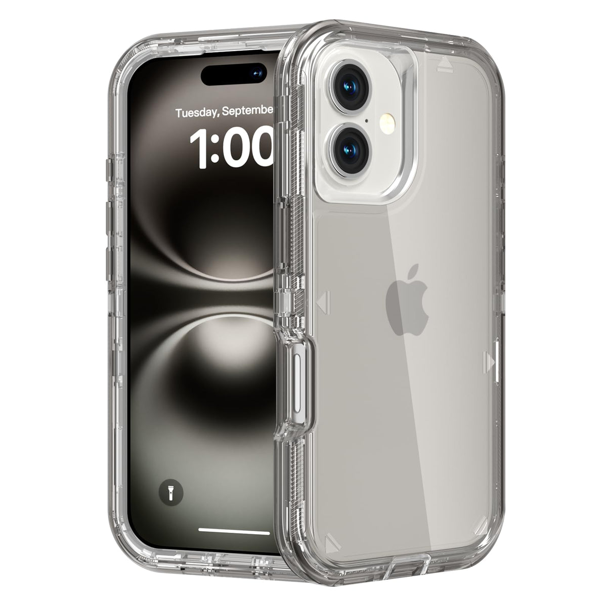 Follaroma for iPhone 16 Plus Case, Shockproof, Crystal Clear