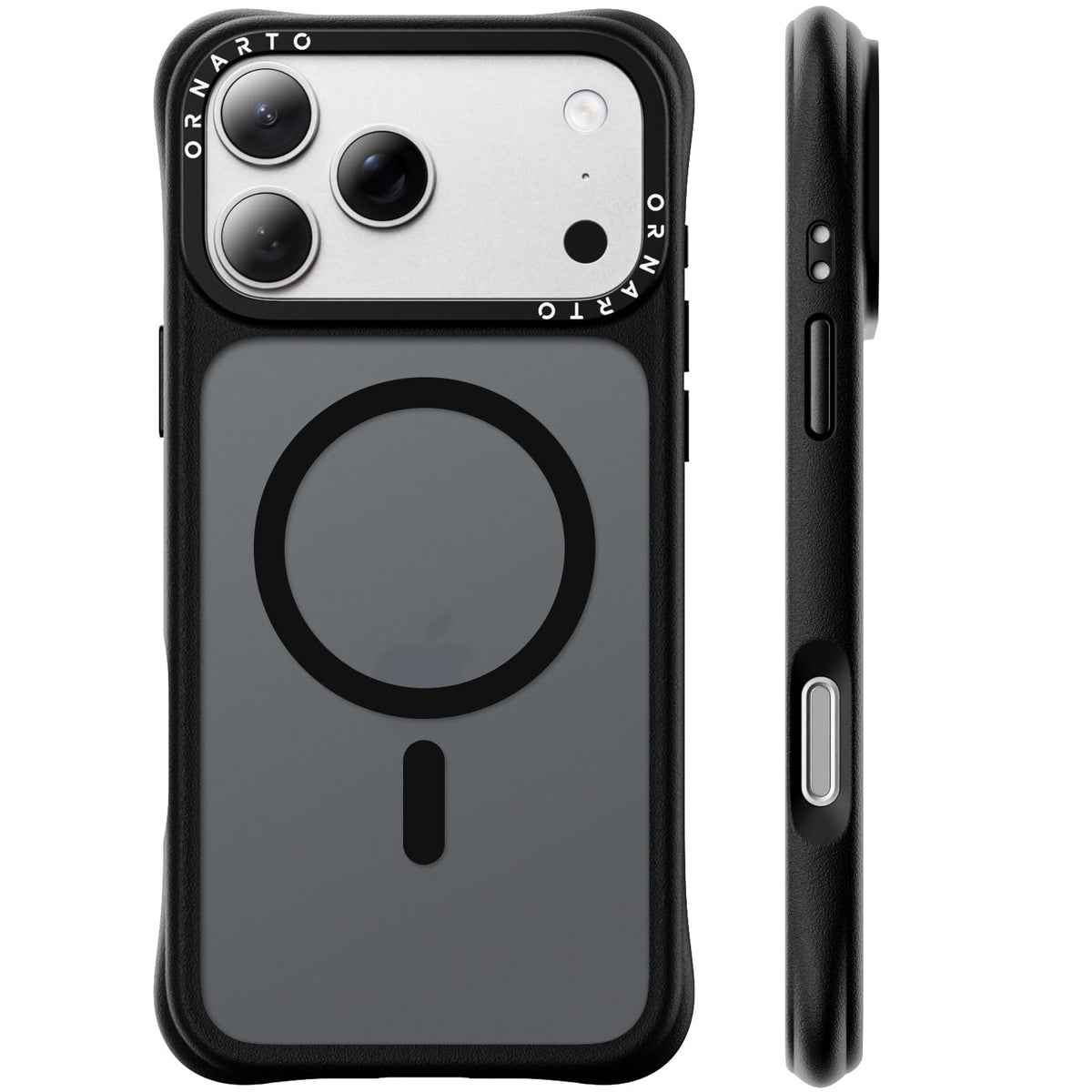 ORNARTO Magnetic for iPhone 17 Pro Max Case, Translucent Matte, Chalk Pink