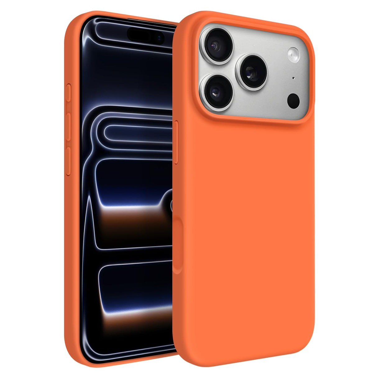 Newseego for iPhone 17 Pro Max Case with Camera Control Button, Solid Color Liquid Silicone Case for Women Girls Men Anti-Scratch Lining Shockproof Drop Protective Cover for iPhone 17 Pro Max-Yellow
