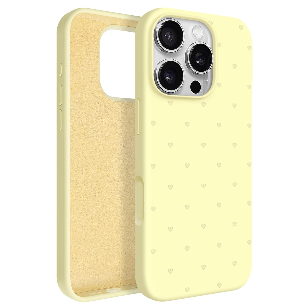 Newseego for iPhone 17 Pro Max Case with Camera Control Button, Solid Color Liquid Silicone Case for Women Girls Men Anti-Scratch Lining Shockproof Drop Protective Cover for iPhone 17 Pro Max-Yellow