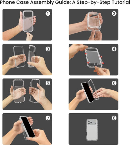 Follaroma for iPhone 16 Plus Case, Shockproof, Crystal Clear
