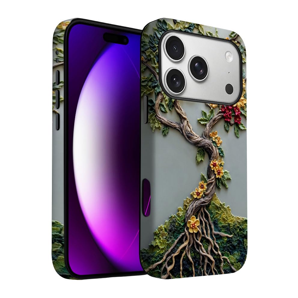 for iPhone 17 Pro Max/iPhone 18 Pro Max Case | Beige Navy Blue Stars | Slim Drop Protection Design