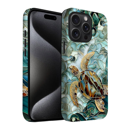 for iPhone 17 Pro Max/iPhone 18 Pro Max Case | Beige Navy Blue Stars | Slim Drop Protection Design