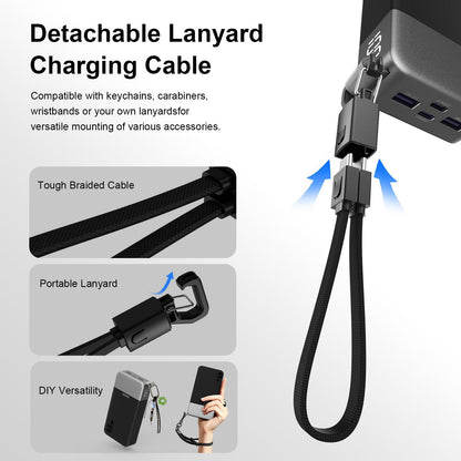 JUOVI Power Bank 65W 20000mAh Laptop Portable Charger with Detachable Cable