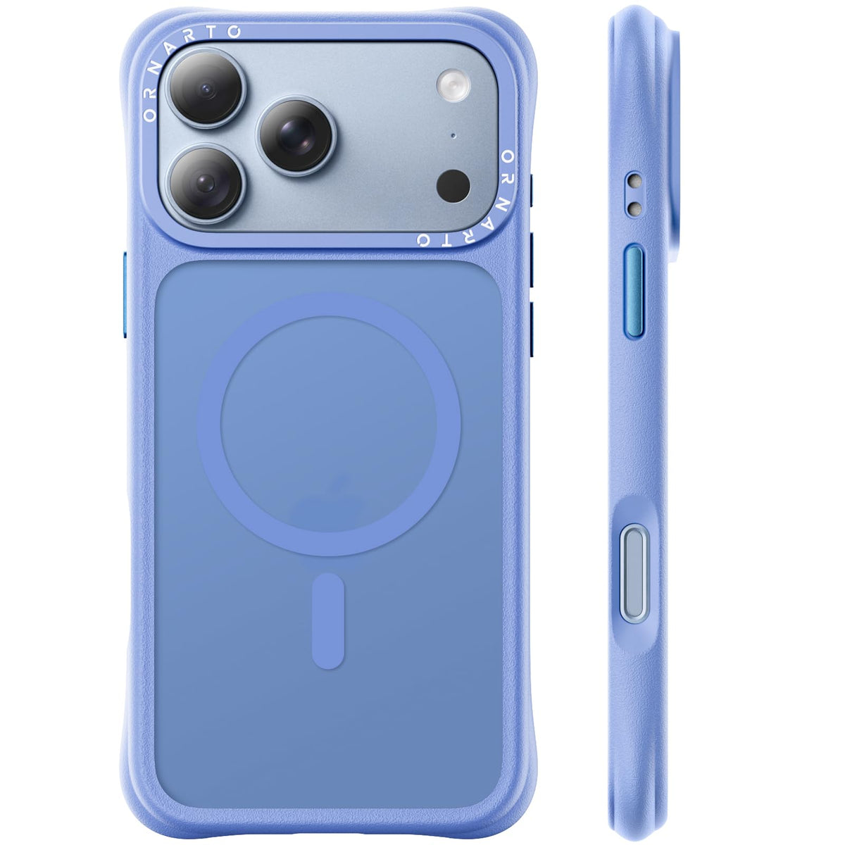 ORNARTO Magnetic for iPhone 17 Pro Max Case, Translucent Matte, Chalk Pink