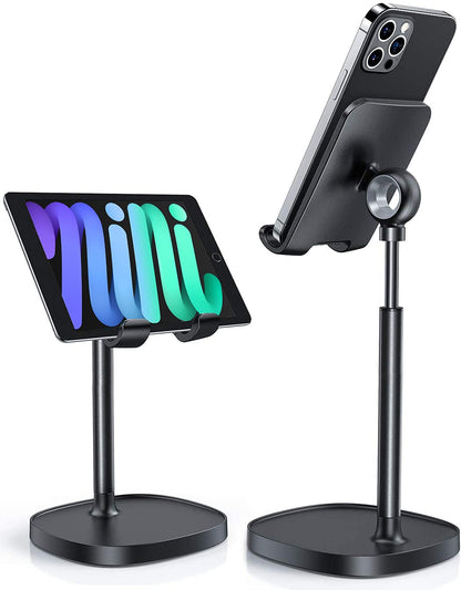 LISEN Cell Phone Stand Adjustable Phone Holer for Desk, Computer Office Desk Accessories for iPhone 16 Holder Women Kitchen Essentials Fits All Mobile Phones Switch Kindle iPads Tablet 4-10in Purple