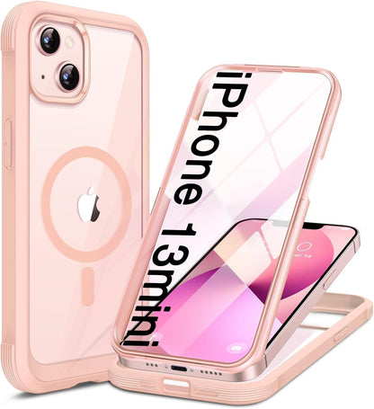 Miracase Magnetic for iPhone 15 Pro Max Case 6.7'' [Compatible with Magsafe] Full-Body Drop Proof Bumper Phone Case for iPhone 15 Pro Max with Built-in 9H Tempered Glass Screen Protector,Black
