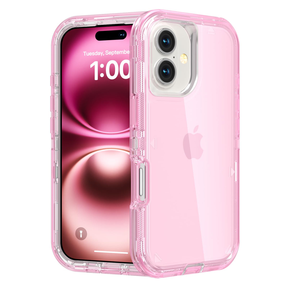 Follaroma for iPhone 16 Plus Case, Shockproof, Crystal Clear