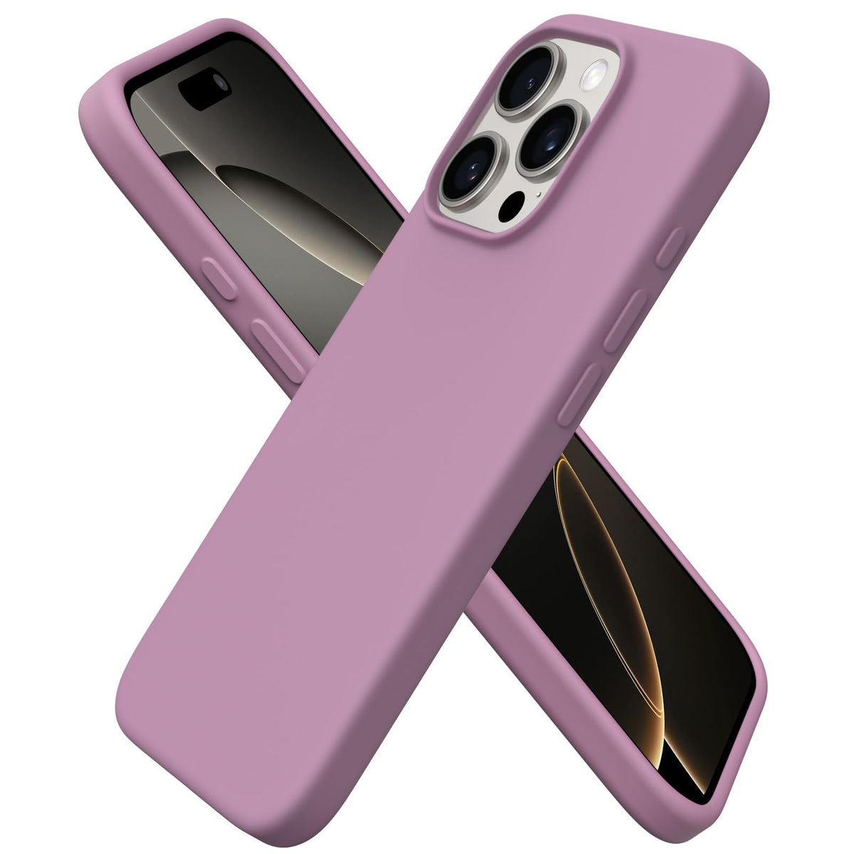 ORNARTO for iPhone 16 Pro Case, Liquid Silicone, Cherry Blossom