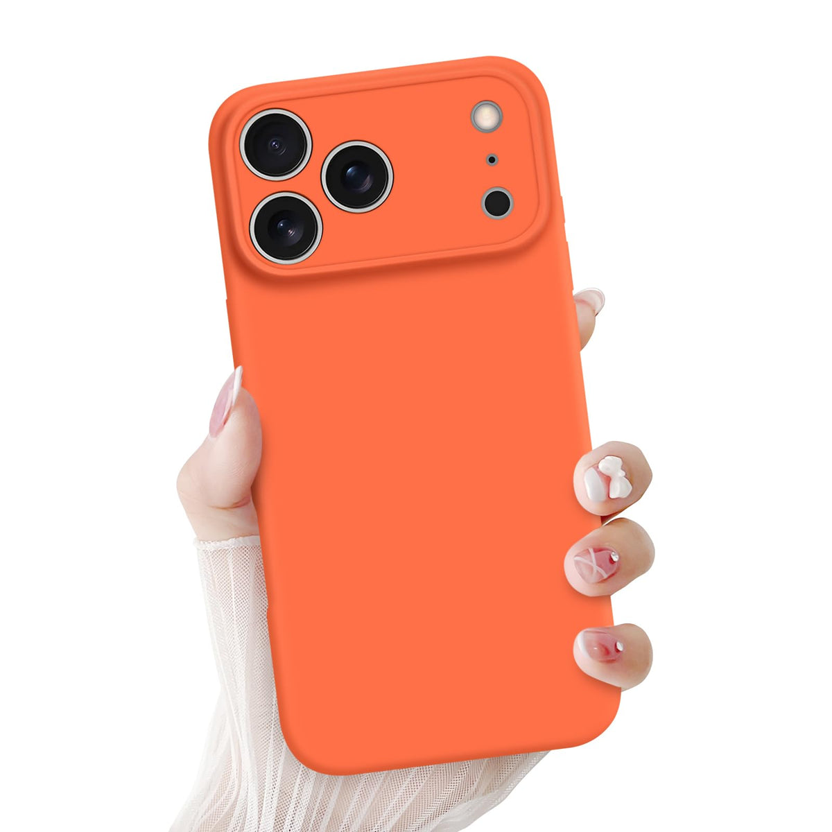 Newseego for iPhone 17 Pro Max Case with Camera Control Button, Solid Color Liquid Silicone Case for Women Girls Men Anti-Scratch Lining Shockproof Drop Protective Cover for iPhone 17 Pro Max-Yellow