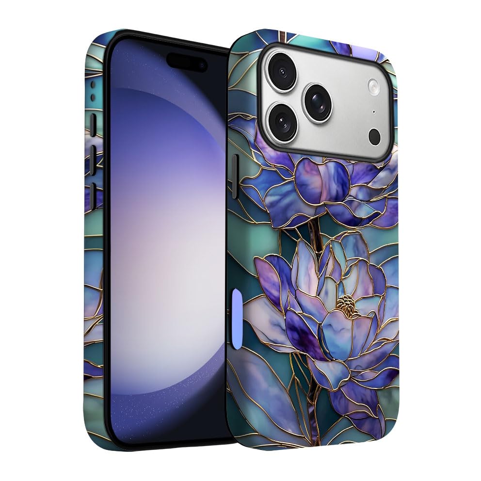 for iPhone 17 Pro Max/iPhone 18 Pro Max Case | Beige Navy Blue Stars | Slim Drop Protection Design