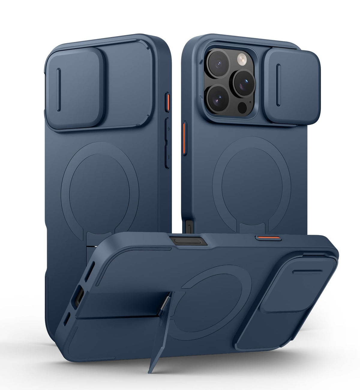 SURITCH for iPhone 17 Pro Max Case with Camera Control Cover, Camera Cover and Adjustable Kickstand, Compatible with MagSafe, Shockproof Bumper Protective Cases 6.9 Inch, Black
