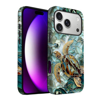 for iPhone 17 Pro Max/iPhone 18 Pro Max Case | Beige Navy Blue Stars | Slim Drop Protection Design