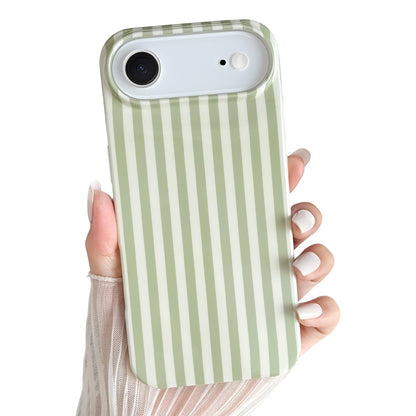 Yeddabox for iPhone 16 Pro Case Cute Striped Phone Case Soft TPU Slim Shockproof Phone Cover for Women Girls, Pink and Yellow