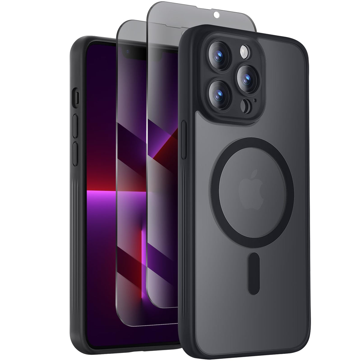 Symcele Designed for iPhone 16 Pro Max Case, Black