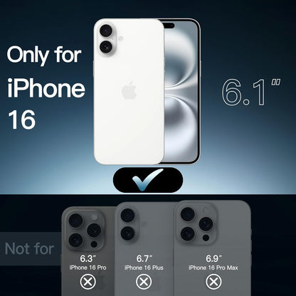 JETech Magnetic Case for iPhone 16, Clear