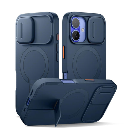 SURITCH for iPhone 17 Pro Max Case with Camera Control Cover, Camera Cover and Adjustable Kickstand, Compatible with MagSafe, Shockproof Bumper Protective Cases 6.9 Inch, Black