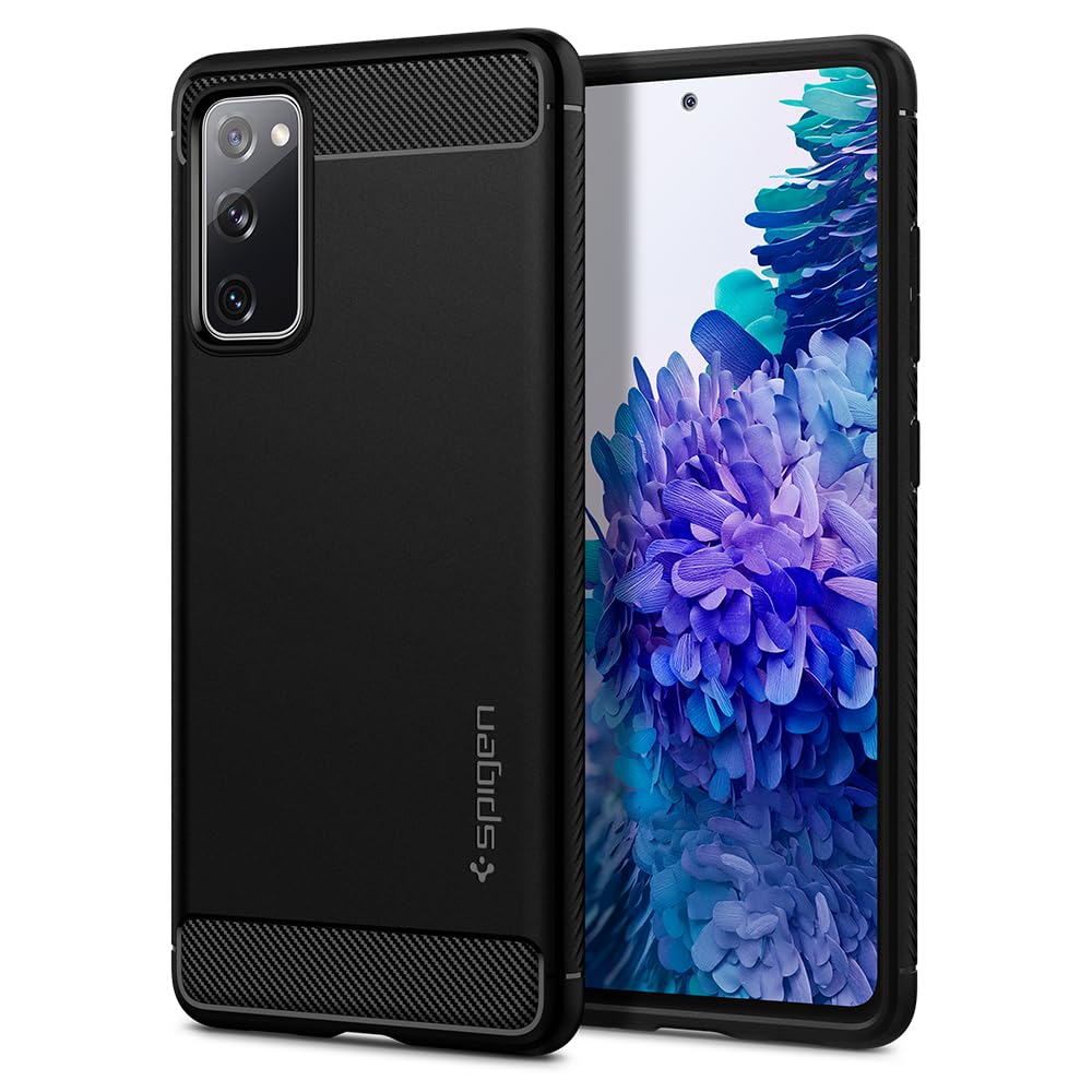 Spigen for Galaxy S20 FE Case, Rugged Armor (2020) [Military-Grade Protection] - Matte Black