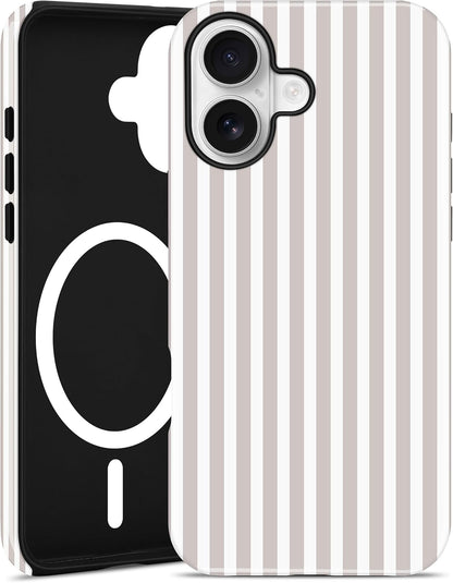 Magnetic Striped Phone Case for iPhone 17, Navy Blue