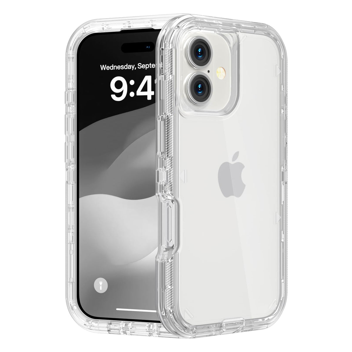 Follaroma for iPhone 16 Plus Case, Shockproof, Crystal Clear
