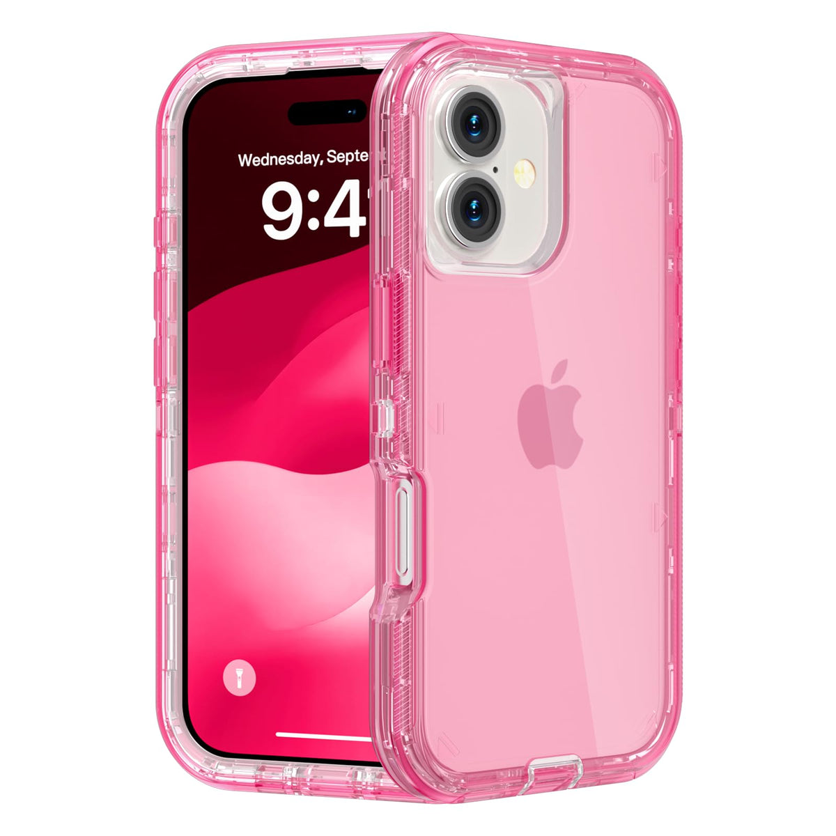 Follaroma for iPhone 16 Plus Case, Shockproof, Crystal Clear