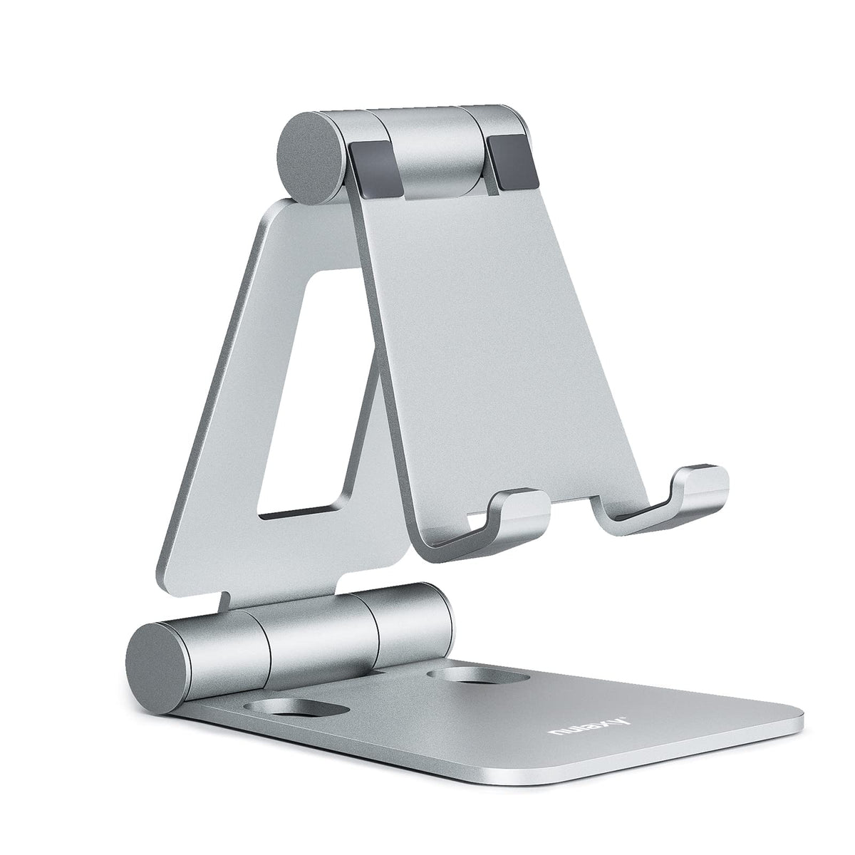 Nulaxy Full Aluminum Dual Folding Cell Phone Stand for Desk, Blue