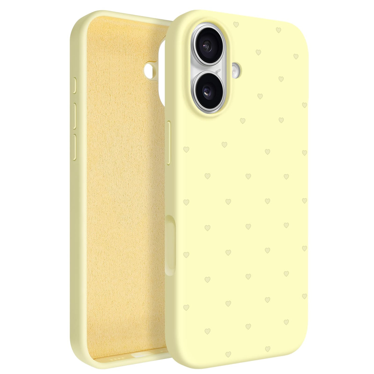 Newseego for iPhone 17 Pro Max Case with Camera Control Button, Solid Color Liquid Silicone Case for Women Girls Men Anti-Scratch Lining Shockproof Drop Protective Cover for iPhone 17 Pro Max-Yellow